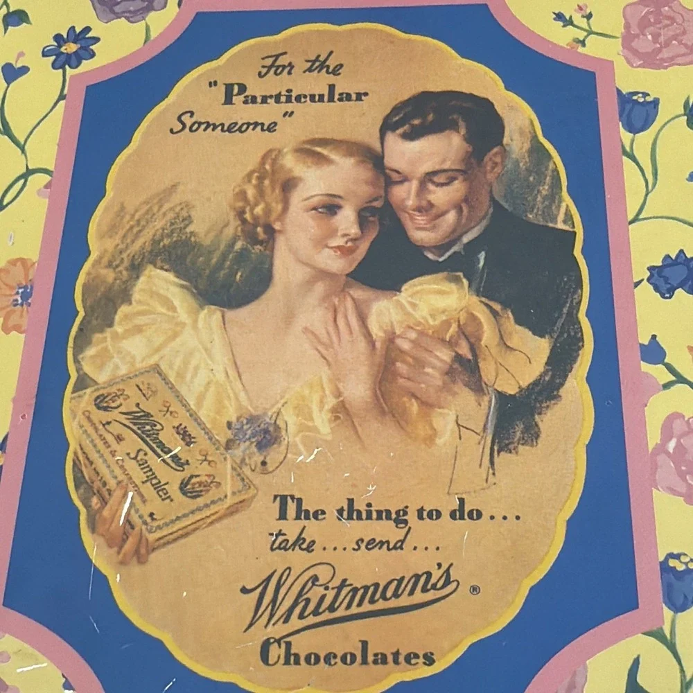 Whitman Sampler hinged top metal advertising Tin‎